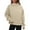 Khaki-N, variant on Womens Oversized Sweatshirts Trendy Mock Neck Pullover Long Sleeve Tops Hoodie Fall Solid Color Baggy Casual Shirt (Gray XL)