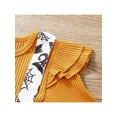 thumbnail image 6 of hirigin Infant Girls Romper and Headdress, Halloween Pumpkin and Bat Printing Long Sleeve Ribbed Jumpsuit, 6 of 9
