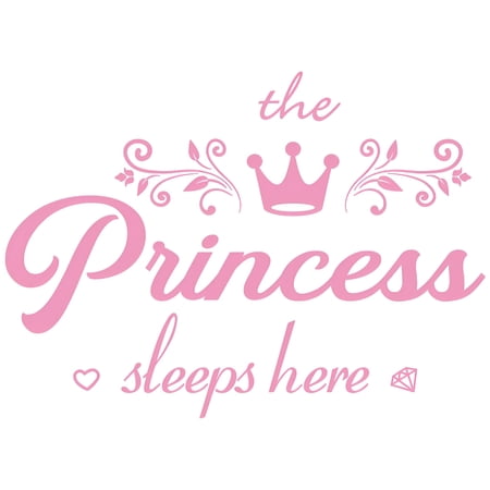 Florenta Grand Princess Crown Wall Decal Toddler Girl Room Decor,Suitable for Kids Baby Girl Bedroom Decor Nursery Home Decor Mural