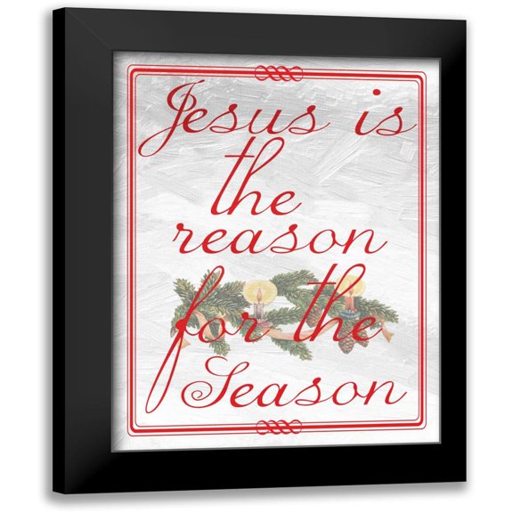 Lewis, Sheldon 12x14 Black Modern Framed Museum Art Print Titled - Jesus Is The Reason