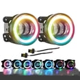 thumbnail image 2 of 4 Inch RGB Colorful Fog Fixture 200W 20000LM for Cars with Multiple Modes, 2 of 7