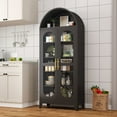 thumbnail image 6 of Erosoei 73" Metal Arched Display Cabinet with Glass Doors and Adjustable Shelves for Collectibles, 6 of 6