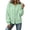 Light Green, variant on Women's Solid Color Crewneck Button Down Knit Cardigan Sweater, Long Sleeve Lightweight Soft Stretchy Crop Knitwear with Drop Shoulder for Streetwear Home Lounge School Holiday Vacation Casual Beige