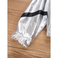 thumbnail image 7 of Alvivi Kids Girls Shiny Metallic Long Sleeve Zipper Bomber Jacket Rave Party Coat Outerwear Silver 10, 7 of 7