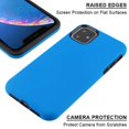 thumbnail image 4 of Apple iPhone 11 Phone Case Slim Hybrid Armor Shockproof Impact [Shock Absorption] Rubber Dual Layer Rugged Protective Hard PC Bumper Frame & Soft TPU BLUE Cover for Apple iPhone 11 / 6.1 inch, 4 of 6