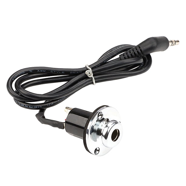BRIGHTFUFU Conector con clavija para extremo de guitarra, conector hembra de 1/4 pulgadas a macho, Cable con clavija de extremo de 3,5mm para guitarra