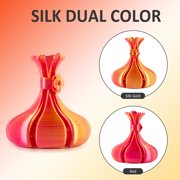 Geeetech Anti-silk type 3D Printer PLA Filament 1KG Toughness Enhanced Filament with 1.75mm Dimensional Accuracy +/-0.03mm, 1080 Feet per Roll, Vacuum Packaging Two-color golden red