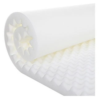 Continental Sleep, 2-Inch Convoluted Egg Shell Breathable Foam Topper, Adds Comfort to Mattress, Queen
