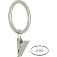 thumbnail image 2 of MERIVILLE Curtain Rings with Clips, Set of 14, 1.5" Inner Diameter, Fits Up to 1 1/4" Rod, Pewter, 2 of 2