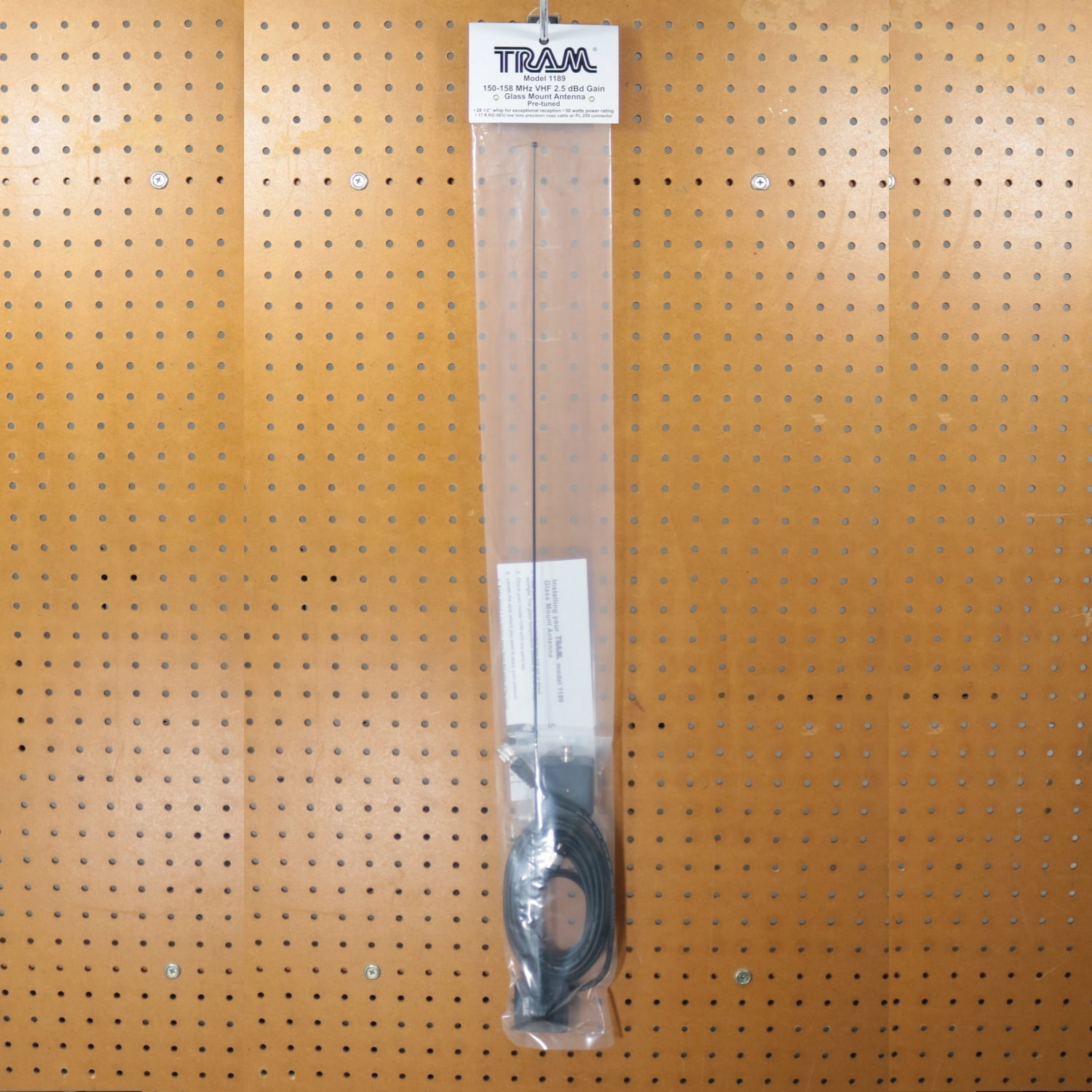 Tram 50-Watt Pretuned 150 MHz to 158 MHz VHF Radio Antenna Kit with Glass Mount and Cable