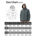 thumbnail image 3 of CAMEL Mens Ski Jacket Fleece Trekking Winter Coat Snow Jacket Hooded Windbreaker Hiking Snowboarding Jackets Dark Gray M, 3 of 11