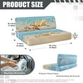 thumbnail image 7 of XYZCANDO Starfish RV Dinette Cushion Covers Universal Bench Seat Cover Comfortable Furniture Covers for Sofa and Loveseat Washable Sofa Slip Covers for 2 Seat Cushion Couch Easy to Install Blue, 7 of 7