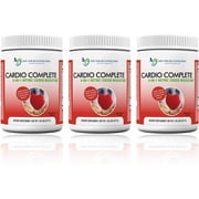 Cardio Complete - Heart Health and Cardiovascular Support Powder Supplement - 3-in-1 Nitric Oxide Booster with 5,000 L-Arginine, 1,000mg L-Citrulline, and Hawthorn Berry, 3 Pack
