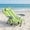 Green Stripes, variant on Adjustable 5-Position Lightweight Beach Chair with Aluminum Frame and Storage, Lemon