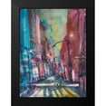 thumbnail image 2 of Mattern, Andreas 12x14 Black Modern Framed Museum Art Print Titled - New York Aquarel I, 2 of 5