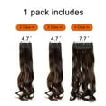thumbnail image 4 of SHCKE Clip in Hair Extensions 18" Curly Hair Extension 3Pcs Dark Brown Mix Light Auburn Clip On Hair Extensions Heat Resistant Synthetic Fiber Hair Pieces for Women, 4 of 5