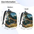 thumbnail image 3 of Yiaed Cute Green Dinosaur Blue Sky Print Backpack, Premium Laptop Backpack, Travel Backpack for Women, Lightweight Backpacks, Comfortable Back Pack-Medium, 3 of 7
