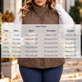 thumbnail image 2 of Cmfcve Womens Plus Size Quilted Vest Stand Collar Sleeveless Puffer Jacket Full Zip Fall Winter Casual Layering Outerwear, 2 of 7