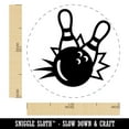 thumbnail image 2 of Bowling Ball Knocking Down Pins Rubber Stamp for Scrapbooking Crafting Stamping - Medium 1 Inch, 2 of 7