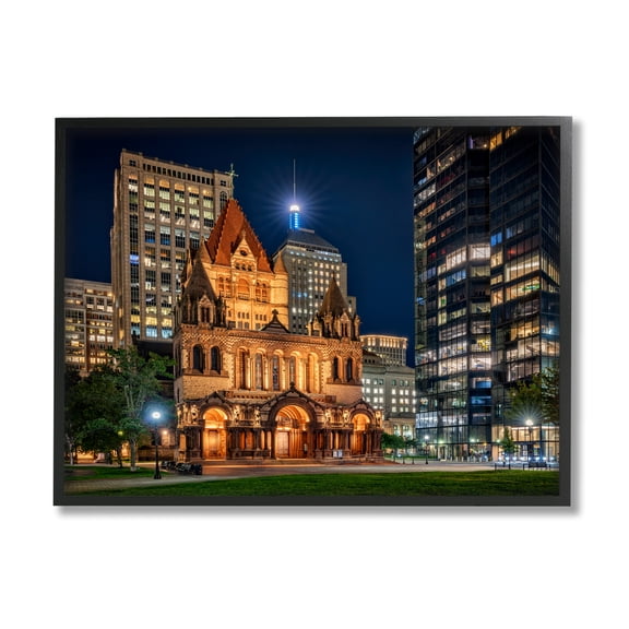 Stupell Urban Cityscape Architecture Buildings Landscape Photography Black Framed Art Print Wall Art