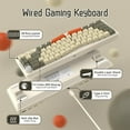thumbnail image 4 of ATTACK SHARK AKS068 Alice Layout Wired Mechanical Keyboard, Gasket Mount 68 Keys Ergonomic 60% Gaming Keyboard USB-C, VIA-Programmable, Hot-Swappable Tactile Switch, RGB Backlit, Knob, NKRO, PC/MAC, 4 of 12