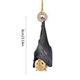 thumbnail image 3 of Bat Ornament Christmas Animal Ornament Xmas Tree Decor, Gothic Bat Hanging Ornament Upside-Down Bats Decorations, Personalized Christmas Tree Charm Ornament, Halloween Holiday Favor, Hamster, 3 of 7
