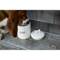 thumbnail image 3 of creative co-op da5576 woof ceramic dog treat jar, with with bone handle, white, 3 of 3