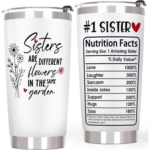 Sister Tumbler Cup - Mother''s Day Big Little Sister Gifts - To My Sis Best Gifts Coffee Tumbler