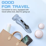 Electric Shaver for Women, Womens Electric Razor Lady IPX7 Waterproof Legs Arm Underarm Painless Epilator Body Hair Remover Rechargeable Wet Dry Use Bikini Trimmer W/ Charging Stand & LCD Display