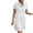 White sundress for women, variant on Wenini Sundresses for Women Beach Casual Cotton Linen Loose Tshirt Short Dresses Formal Half High Neck Short Sleeve Solid Mini Summer Dress White l