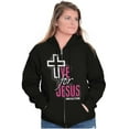 thumbnail image 4 of Live for Jesus Religious Faith Unisex Fleece Graphic Zip Up Hoodie Brisco Brands 4X, 4 of 5
