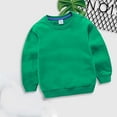 thumbnail image 3 of QUYUON Baby Jean Jacket Winter Long Sleeve Pullover Sweatshirts Winter Kids Hoodies Boys Girls Solid Color Children's Sweater Pullover Outerwear Green 1T-2T, 3 of 3