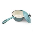 thumbnail image 3 of HAWOK Enameled Cast Iron Saucepan 2-Quart Dia.18CM Green, 3 of 5