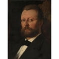 thumbnail image 2 of Eilif Peterssen 19x24 Black Ornate Framed Double Matted Museum Art Print Titled: Portrait of the Painter Christian Meyer Ross (1879), 2 of 5