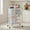 Transparent, variant on Demi Bonn 15-Drawer Rolling Storage Cart, Chrome-Plated Metal Frame, Top Shelf, Lockable Wheels, Round Knobs, White