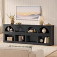 thumbnail image 4 of Extra Long Arched 78.7" Console Tables for Entryway, 3-Tier Sofa Table with 4 Drawers & Open Shelves, Narrow Long Accent Table for Living Room Hallway, Black, 4 of 9