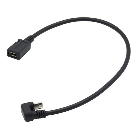 FVH 5Pin Micro USB 2.0 Male to Female Power Data Extension Cable Opposite U Shape Back Angled Type for Phone Laptop