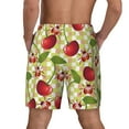 thumbnail image 3 of Kdxio Cherries And Ladybirds Print Men'S Swim Trunks With Compression Liner 7 Inch Inseam Quick Dry Swim Shorts, 3 of 7