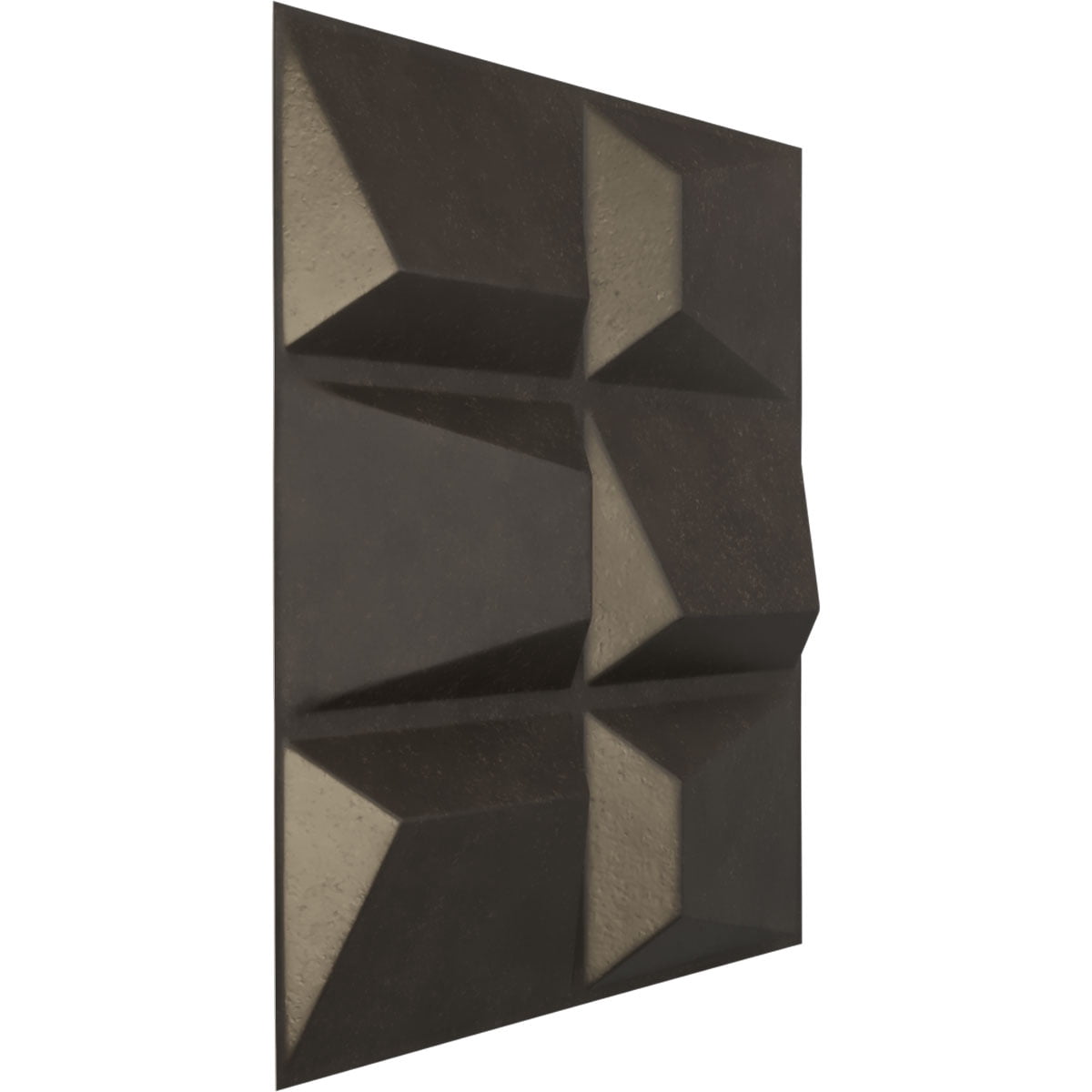 19 5/8"W x 19 5/8"H Stratford EnduraWall Decorative 3D Wall Panel, Universal Aged Metallic Weathered Steel (Covers 2.67 Sq. Ft.)