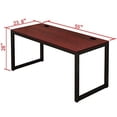 thumbnail image 2 of SHW Home Office 55-Inch Large Computer Desk, Black/Cherry, 2 of 2