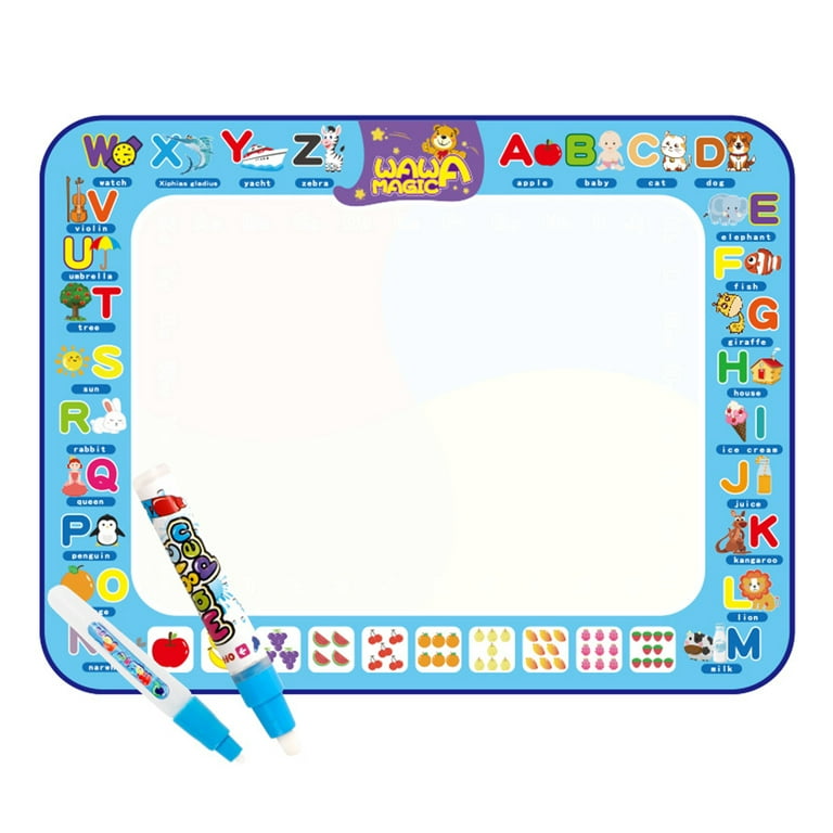 Allaugh Water Drawing Mat,40x28 inch Large Aqua Doodle Mats for Toddlers  2-8 Years Old Water Drawing Painting Mat, Blue 