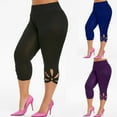 thumbnail image 2 of Utoimkio Capri Leggings for Women High Waisted Yoga Capris for Women Solid Yoga Pants for Women, 2 of 9