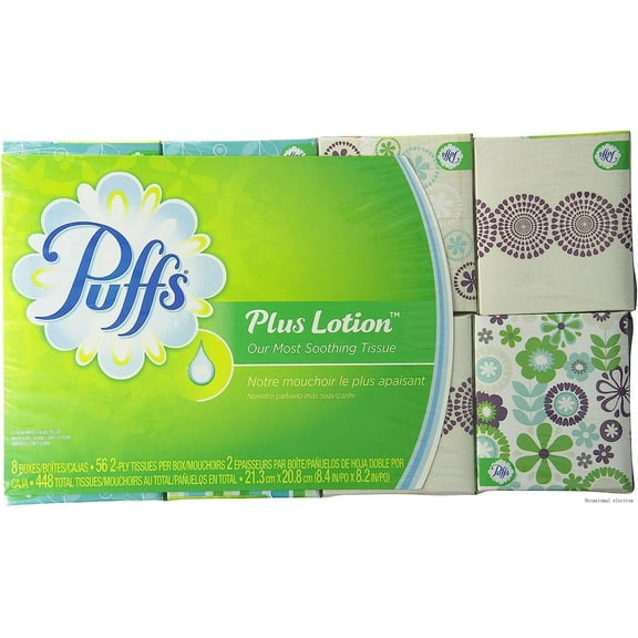 Plus Tissues, 8 Cube Boxes (56 Tissues Per Box)