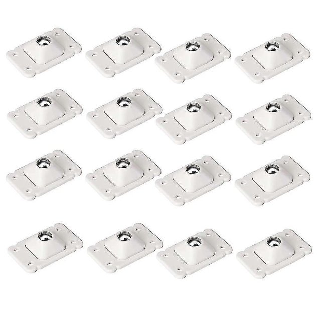 16 Pcs Self Adhesive Wheels For Storage Boxes Rotation Stainless Steel Pulley Ball Casters 4.5 X 2.