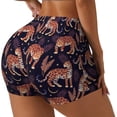 thumbnail image 2 of Vsdgher Leopard Print print Workout Shorts for Women Seamless Soft Smooth Gym Yoga Scrunch Active Exercise Fitness Shorts, 2 of 8