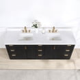 thumbnail image 5 of Cadiz 84" Double Vanity in Fir Wood Black with Composite top in Lightning White, 5 of 17