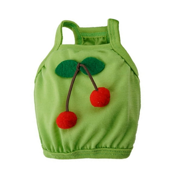 Eye-catching Pet Clothes Pilling Resistant Polyester Breathable Cherry Pattern Dog Vest for Summer