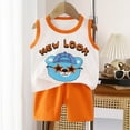 thumbnail image 2 of Xudanell Toddler Boys Girls 2pcs Outfits Set Short Sleeve Print T Shirts Tops+ Shorts Summer Print Set For 18-24 Months 2t 3t 4t 5t 6t Children's Gift (Orange,5-6 Years), 2 of 3