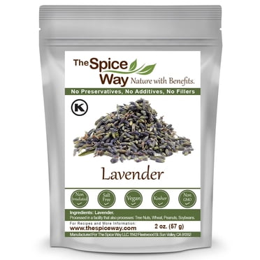 The Spice Way Lavender Flowers - Culinary and Edible Flower Loose Leaves - 2 oz.