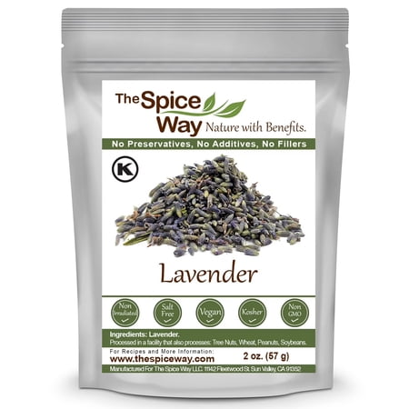 The Spice Way Lavender Flowers - Culinary and Edible Flower Loose Leaves - 2 oz.